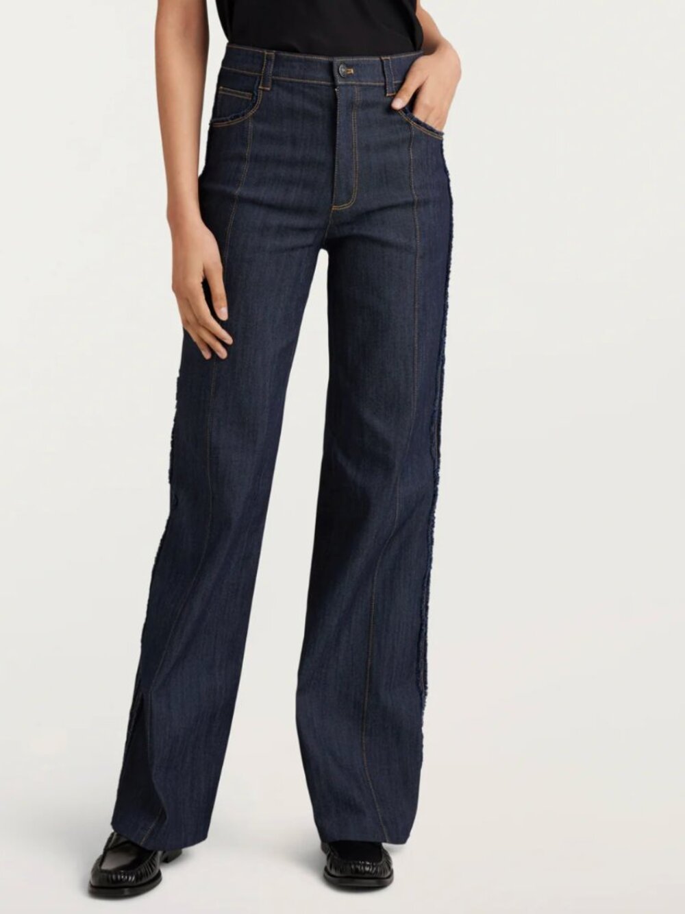 Cinq a Sept Francine Jeans, High Rise Stretch Straight Leg, Size 6, NWT